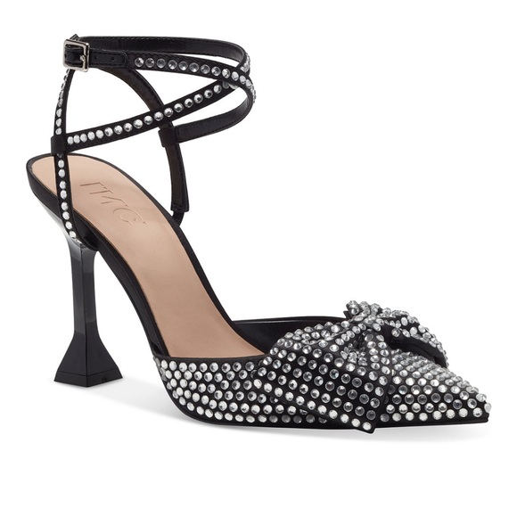 INC International Concepts Black and Silver Heels - Picture 1 of 4